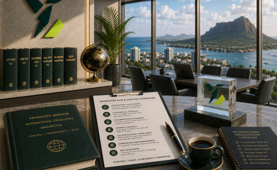 Paymaster Services in International Transactions: Controls, Documentation and Risk